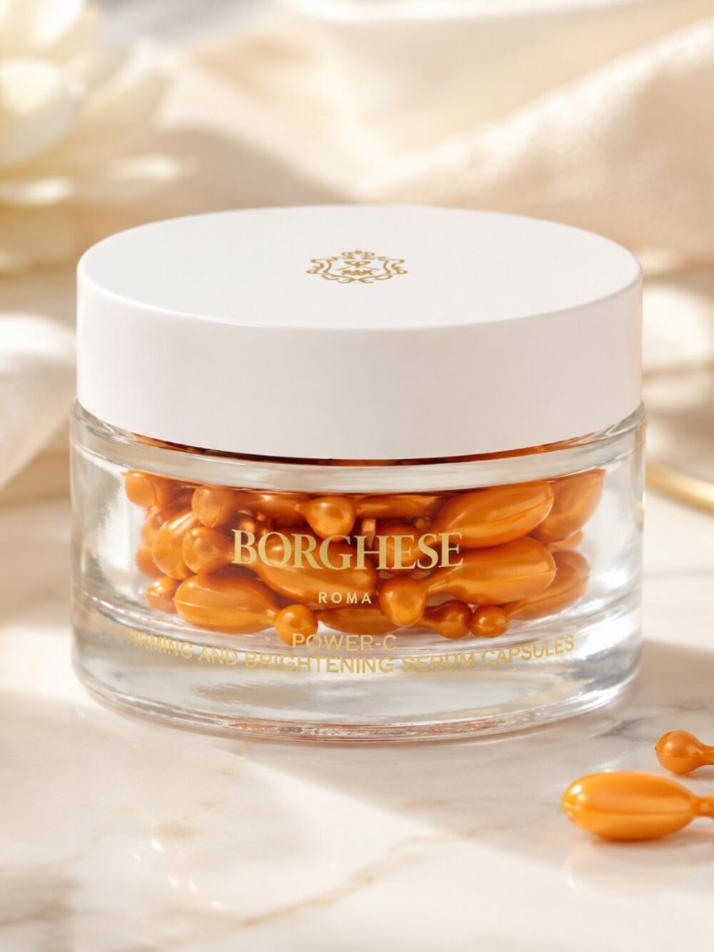 MSRP $89 – Borghese Roma Power-C Firming & Brightening Serum Capsules - 50 Caps